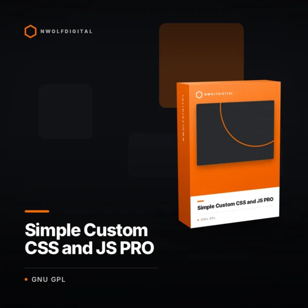 Simple Custom CSS and JS PRO