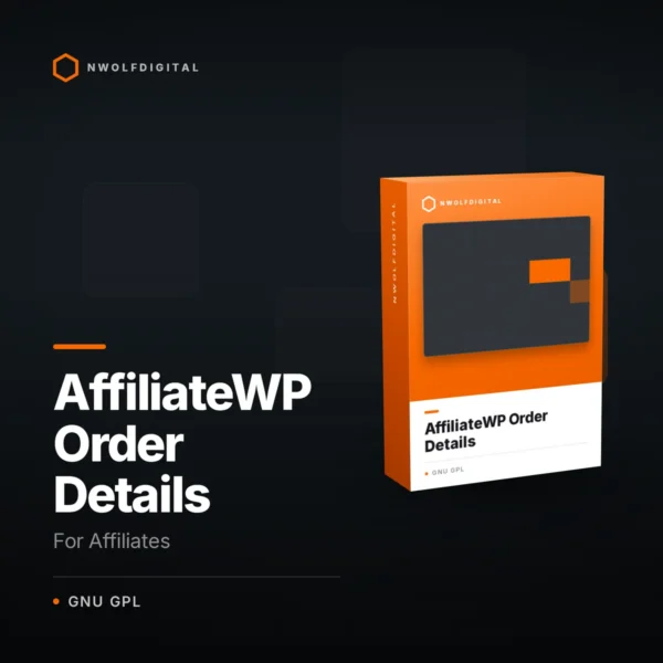 AffiliateWP Order Details For Affiliates